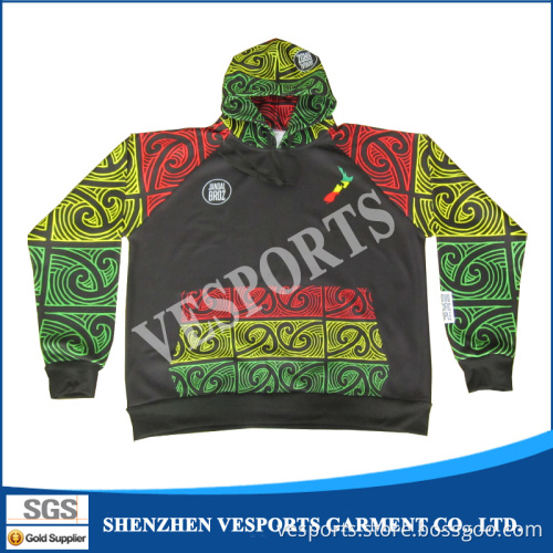 Custom Design Polyester Pullover Zip Hoodies